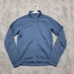 Fjallraven Abisko Lite Fleece Jacket Womens Small Blue Full Zip Hiking Midlayer